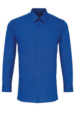 Premier Workwear PR204 - Men's Fitted Long Sleeve Formal Poplin Shirt