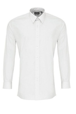 Premier Workwear PR204 - Men's Fitted Long Sleeve Formal Poplin Shirt