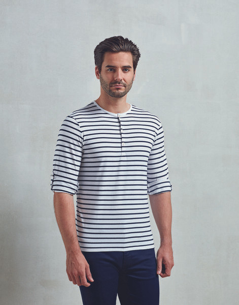 Premier Workwear PR218 - Men's Stretchy Roll Sleeve Button Tee