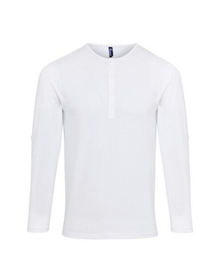 Premier Workwear PR218 - Mens Stretchy Roll Sleeve Button Tee