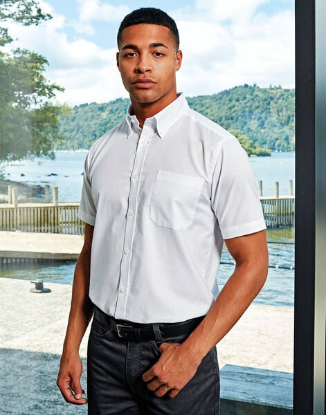 PREMIER WORKWEAR PR236 - MENS SHORT SLEEVE SIGNATURE OXFORD SHIRT