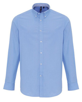 Premier Workwear PR238 - Mens Classic Cotton Rich Oxford Stripe Shirt