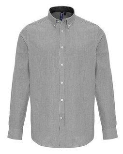 Premier Workwear PR238 - Mens Classic Cotton Rich Oxford Stripe Shirt