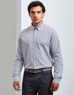 Premier Workwear PR238 - Mens Classic Cotton Rich Oxford Stripe Shirt