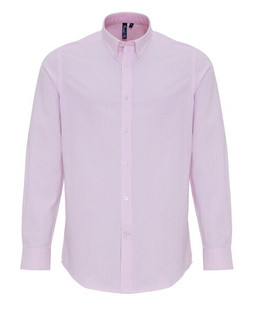 Premier Workwear PR238 - Mens Classic Cotton Rich Oxford Stripe Shirt