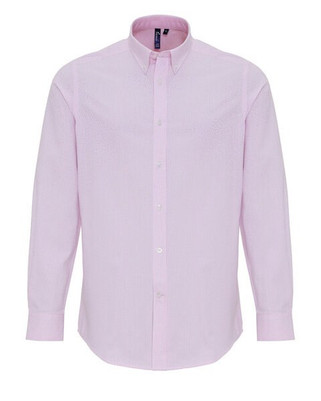 Premier Workwear PR238 - Mens Classic Cotton Rich Oxford Stripe Shirt