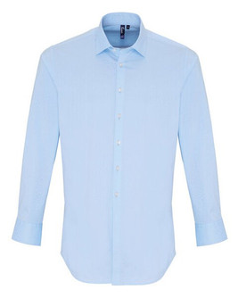 Premier Workwear PR244 - Men's Stretch Cotton Poplin Long Sleeve Dress Shirt