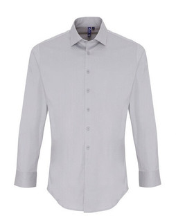 Premier Workwear PR244 - Mens Stretch Cotton Poplin Long Sleeve Dress Shirt