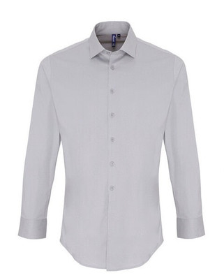 Premier Workwear PR244 - Mens Stretch Cotton Poplin Long Sleeve Dress Shirt