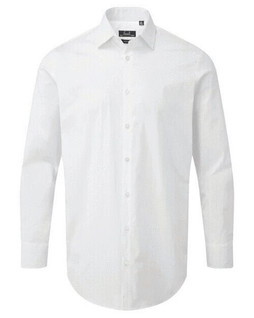 Premier Workwear PR244 - Mens Stretch Cotton Poplin Long Sleeve Dress Shirt