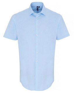 Premier Workwear PR246 - Mens Stretch Cotton Poplin Short Sleeve Shirt