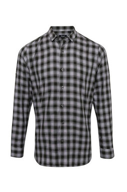 PREMIER WORKWEAR PR250 - MENS MULLIGAN CHECK LONG SLEEVE COTTON SHIRT