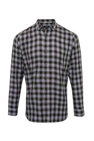 PREMIER WORKWEAR PR250 - MENS MULLIGAN CHECK LONG SLEEVE COTTON SHIRT