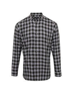 PREMIER WORKWEAR PR250 - MENS MULLIGAN CHECK LONG SLEEVE COTTON SHIRT