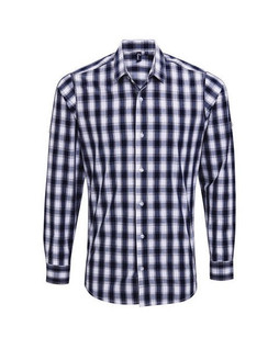 PREMIER WORKWEAR PR250 - MENS MULLIGAN CHECK LONG SLEEVE COTTON SHIRT