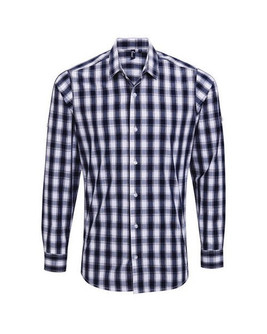 PREMIER WORKWEAR PR250 - MENS MULLIGAN CHECK LONG SLEEVE COTTON SHIRT