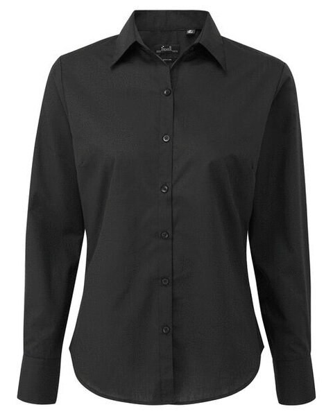 Premier Workwear PR300 - Elegant Women's Long Sleeve Poplin Blouse with Feminine Fit