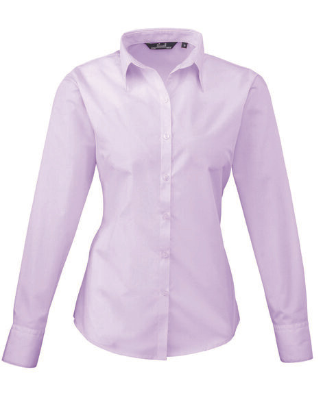 Premier Workwear PR300 - Elegant Women's Long Sleeve Poplin Blouse with Feminine Fit
