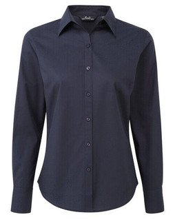 Premier Workwear PR300 - Elegant Womens Long Sleeve Poplin Blouse with Feminine Fit