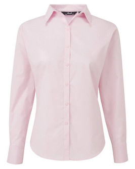 Premier Workwear PR300 - Elegant Women's Long Sleeve Poplin Blouse with Feminine Fit
