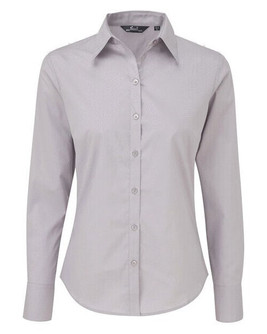 Premier Workwear PR300 - Elegant Women's Long Sleeve Poplin Blouse with Feminine Fit