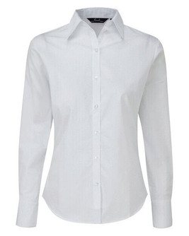 Premier Workwear PR300 - Elegant Women's Long Sleeve Poplin Blouse with Feminine Fit