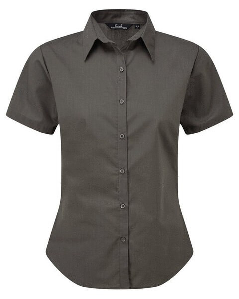 Premier Workwear PR302 - Elegant Women's Short Sleeve Poplin Blouse