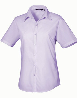 Premier Workwear PR302 - Elegant Women's Short Sleeve Poplin Blouse