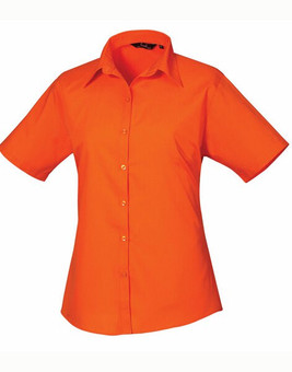 Premier Workwear PR302 - Elegant Women's Short Sleeve Poplin Blouse