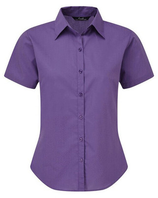 Premier Workwear PR302 - Elegant Womens Short Sleeve Poplin Blouse