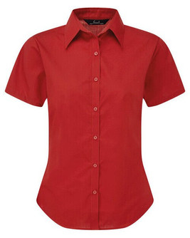Premier Workwear PR302 - Elegant Women's Short Sleeve Poplin Blouse