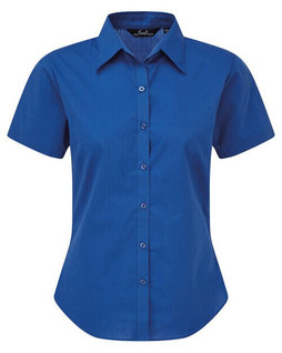 Premier Workwear PR302 - Elegant Womens Short Sleeve Poplin Blouse