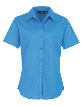 Premier Workwear PR302 - Elegant Women's Short Sleeve Poplin Blouse