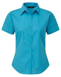 Premier Workwear PR302 - Elegant Womens Short Sleeve Poplin Blouse
