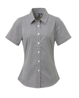 Premier Workwear PR321 - Women's Short Sleeve Gingham Cotton Shirt