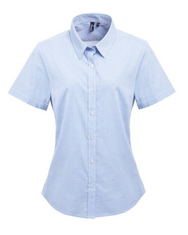 Premier Workwear PR321 - Women's Short Sleeve Gingham Cotton Shirt