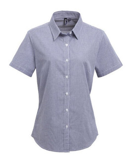 Premier Workwear PR321 - Women's Short Sleeve Gingham Cotton Shirt