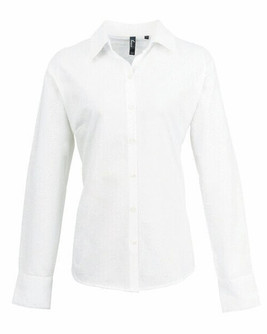 PREMIER WORKWEAR PR334 - LADIES LONG SLEEVE SIGNATURE OXFORD BLOUSE