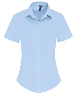 Premier Workwear PR346 - Womens Stretch Cotton Poplin Short Sleeve Shirt
