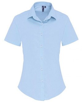 Premier Workwear PR346 - Women's Stretch Cotton Poplin Short Sleeve Shirt