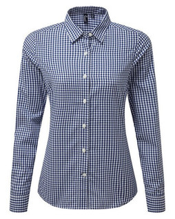 Premier Workwear PR352 - Womens Long Sleeve Maxton Checkered Shirt