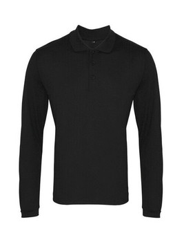 Premier Workwear PR617 - Men's Long Sleeve Moisture-Wicking Polo Shirt