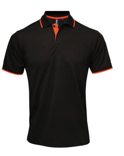 Premier Workwear PR618 - Mens Moisture-Wicking Contrast Polo Shirt