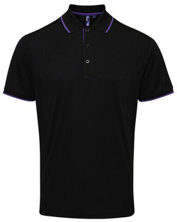 Premier Workwear PR618 - Mens Moisture-Wicking Contrast Polo Shirt