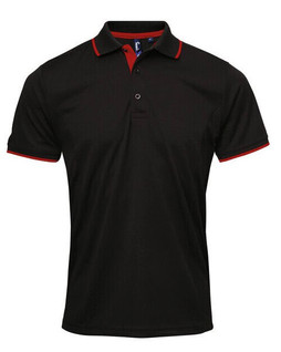 Premier Workwear PR618 - Mens Moisture-Wicking Contrast Polo Shirt