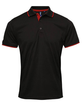 Premier Workwear PR618 - Men's Moisture-Wicking Contrast Polo Shirt