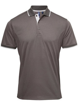Premier Workwear PR618 - Men's Moisture-Wicking Contrast Polo Shirt