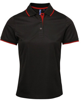 Premier Workwear PR619 - Women's Moisture-Wicking Contrast Polo Shirt