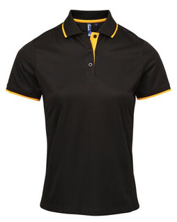 Premier Workwear PR619 - Womens Moisture-Wicking Contrast Polo Shirt