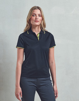 Premier Workwear PR619 - Womens Moisture-Wicking Contrast Polo Shirt